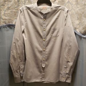 MEN'S ALL SAINTS SPITAL FIELDS BLUE SHIRT SZ M